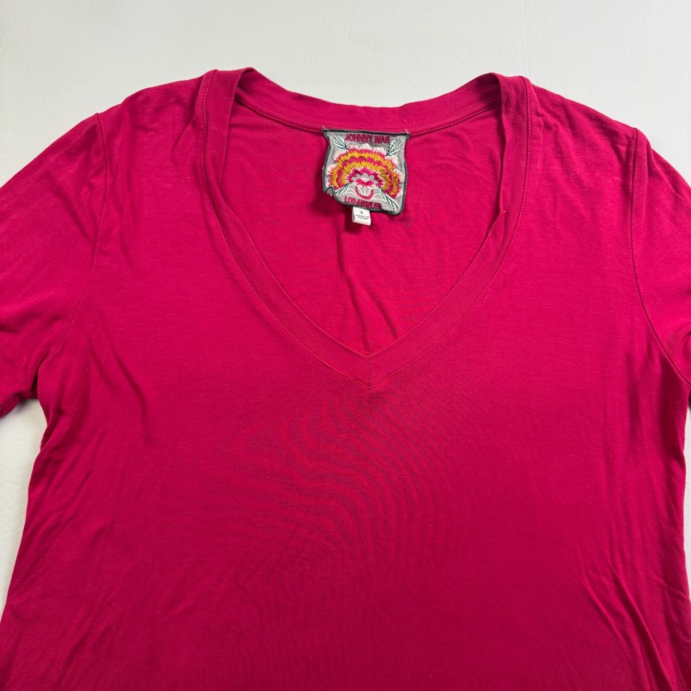 Johnny Was Womens Pink Bamboo Viscose V-Neck Long Sleeve Top T16321-9 Small - Picture 5 of 13